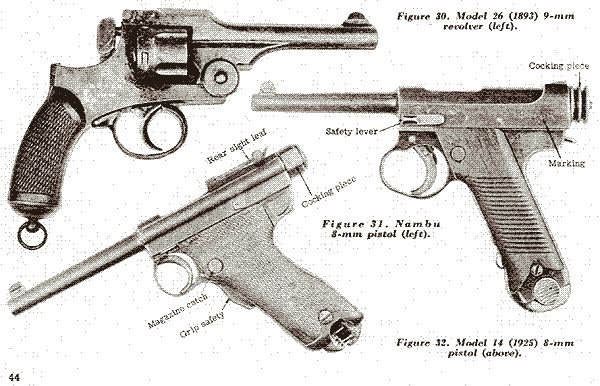 26型9mm 14型8mm 南部8mm ピストル